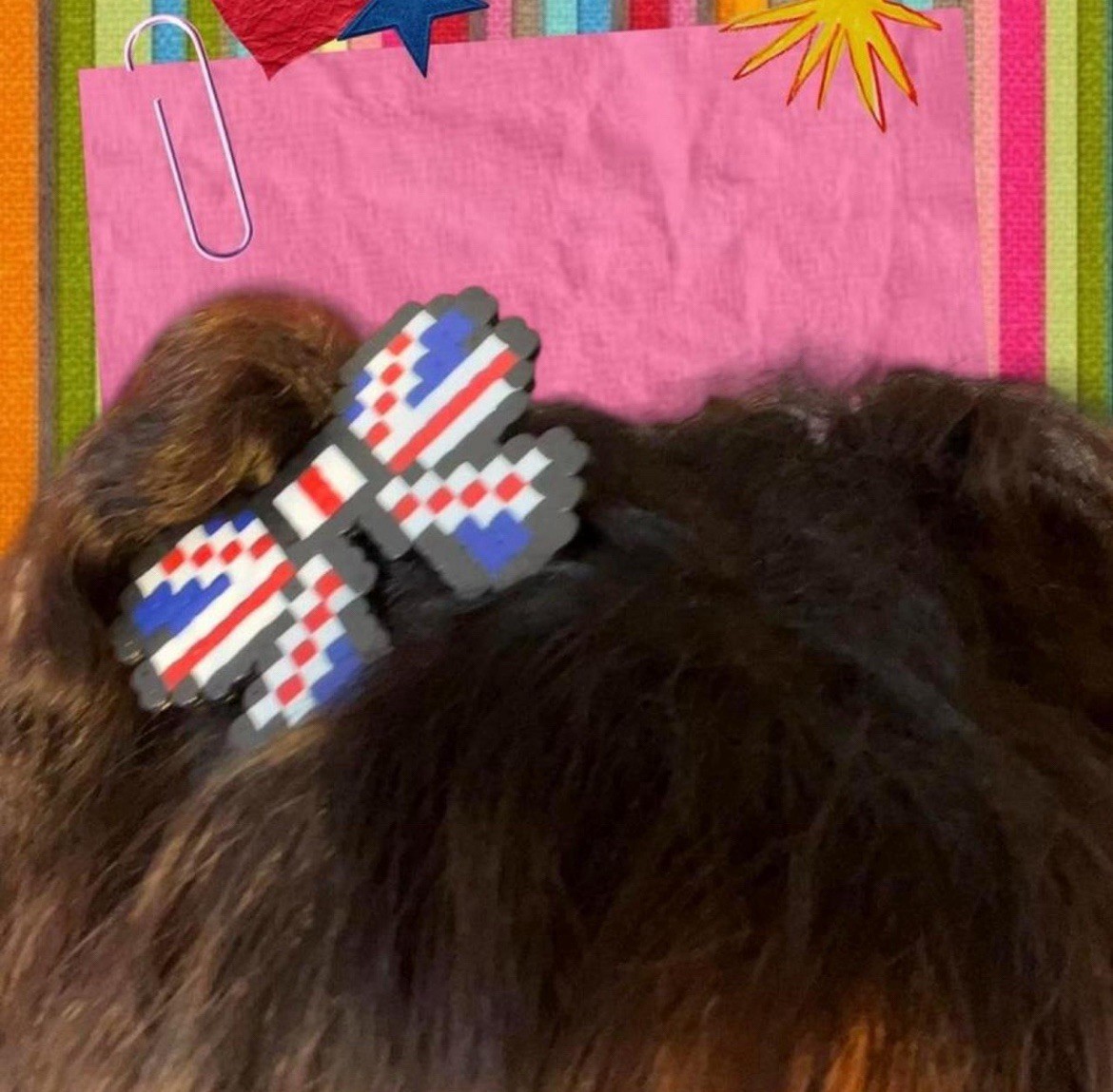 PERLER Australian Flag Bow HairClip