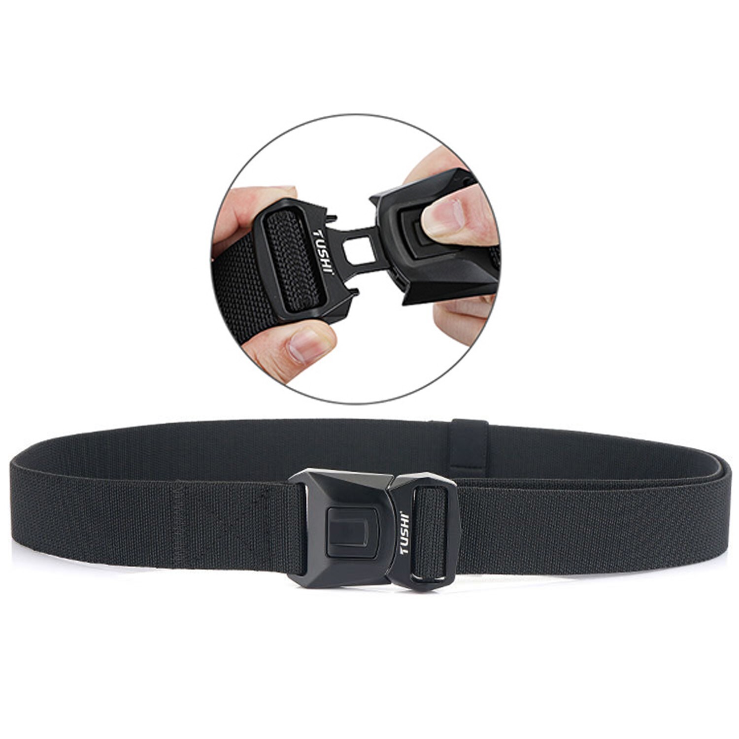 Black Military Belt for MEN Tactical Strap Waistband Belts Quick Release Buckle