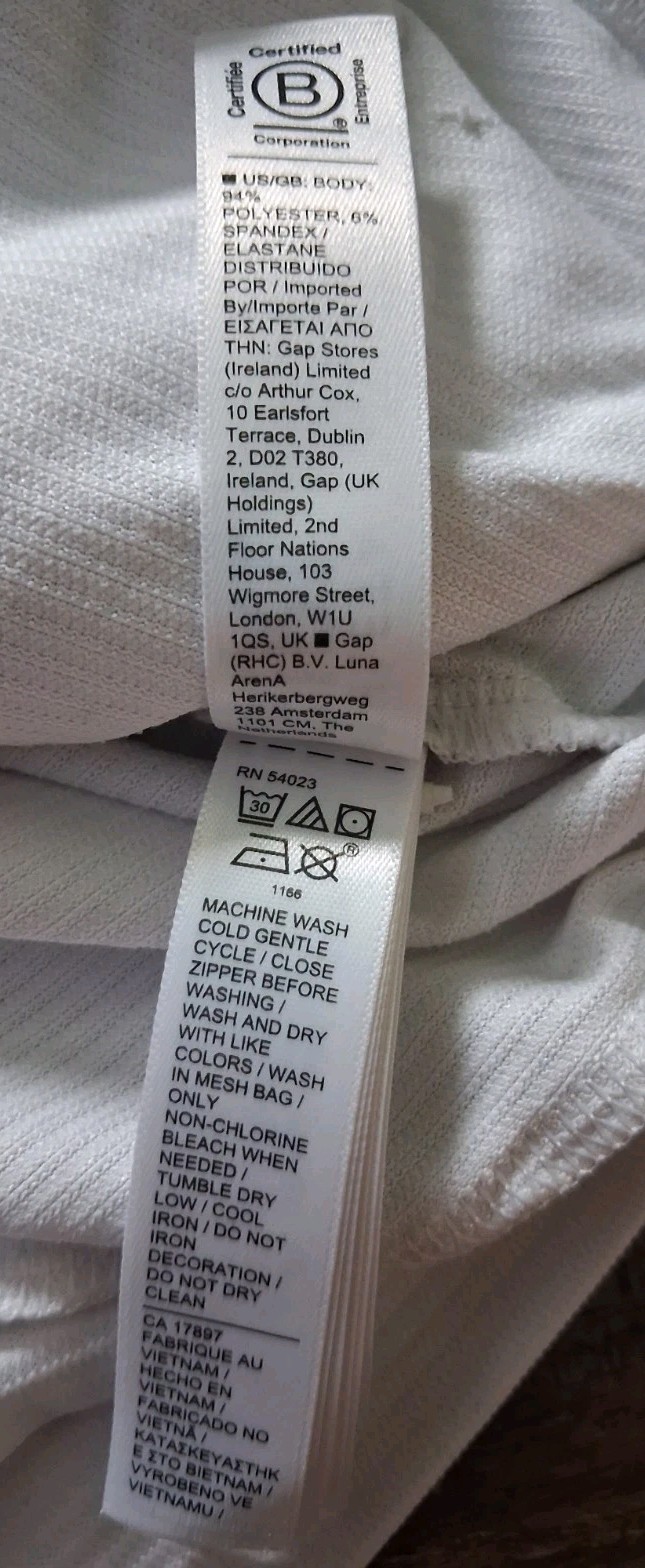 Athleta Girl Sunny Days Jacket Size XL/14 White Hooded Full Zip Activewear Logo