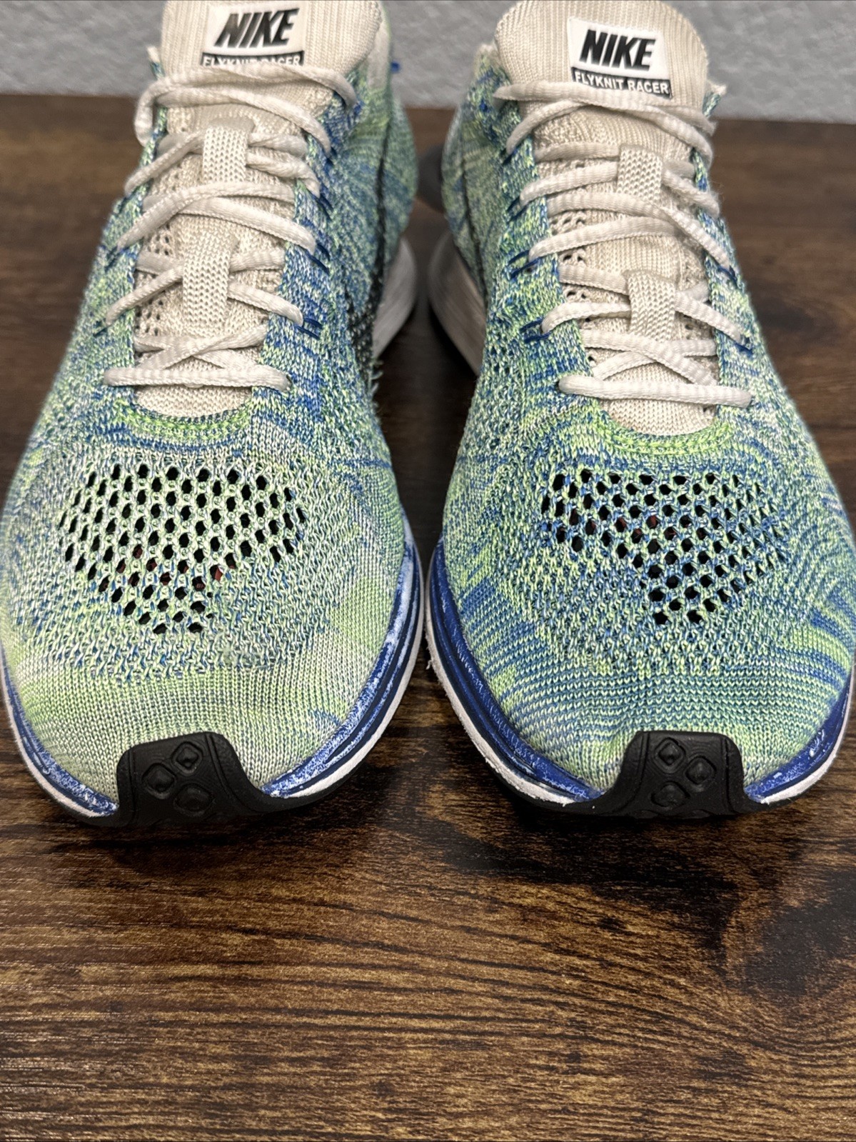 Nike Flyknit Racer Tranquil Teal Blue White 526628-810 Shoes Racer Men’s Size 10