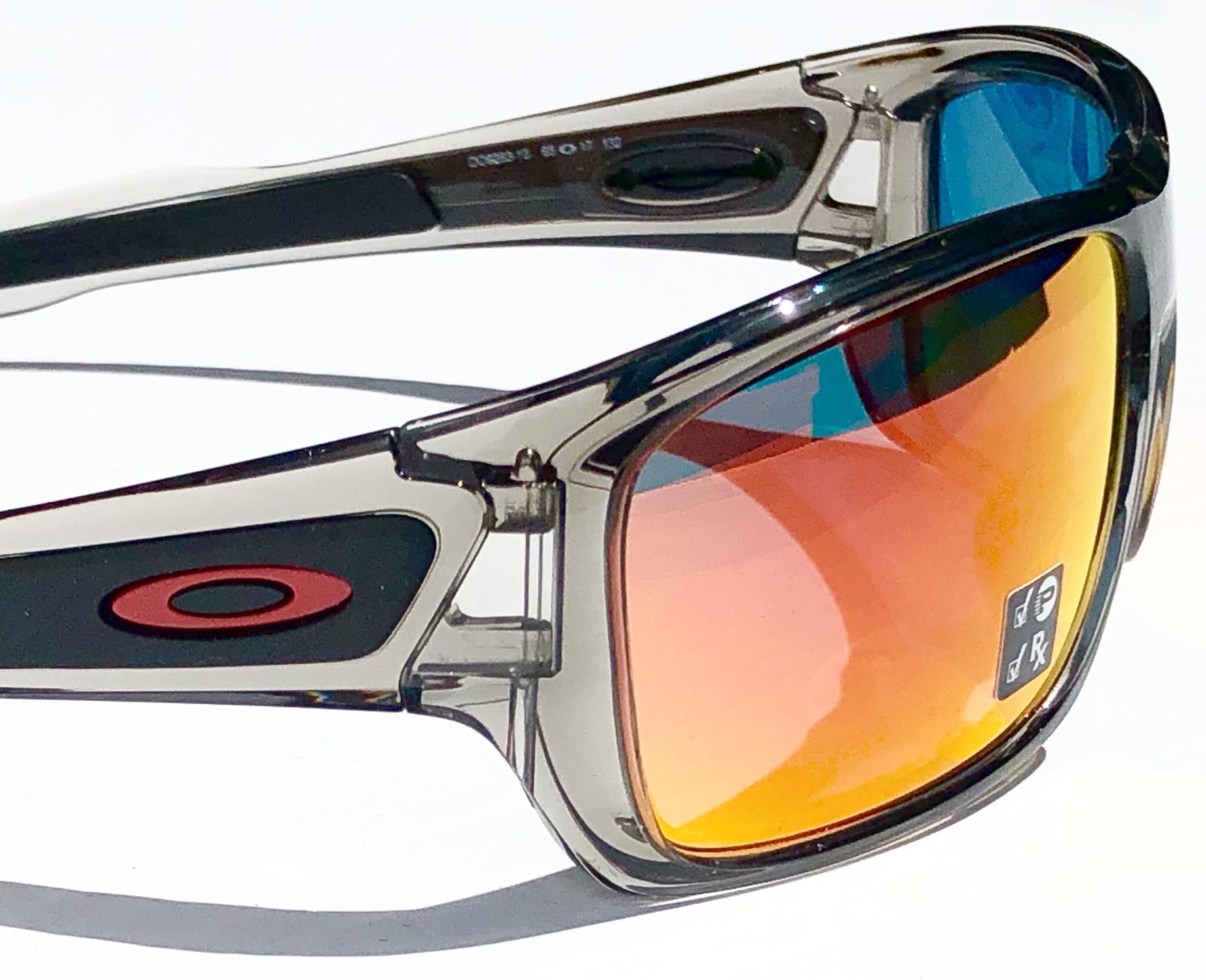 NEW Oakley TURBINE Grey Smoke POLARIZED PRIZM Ruby Iridium Sunglass 9263-57