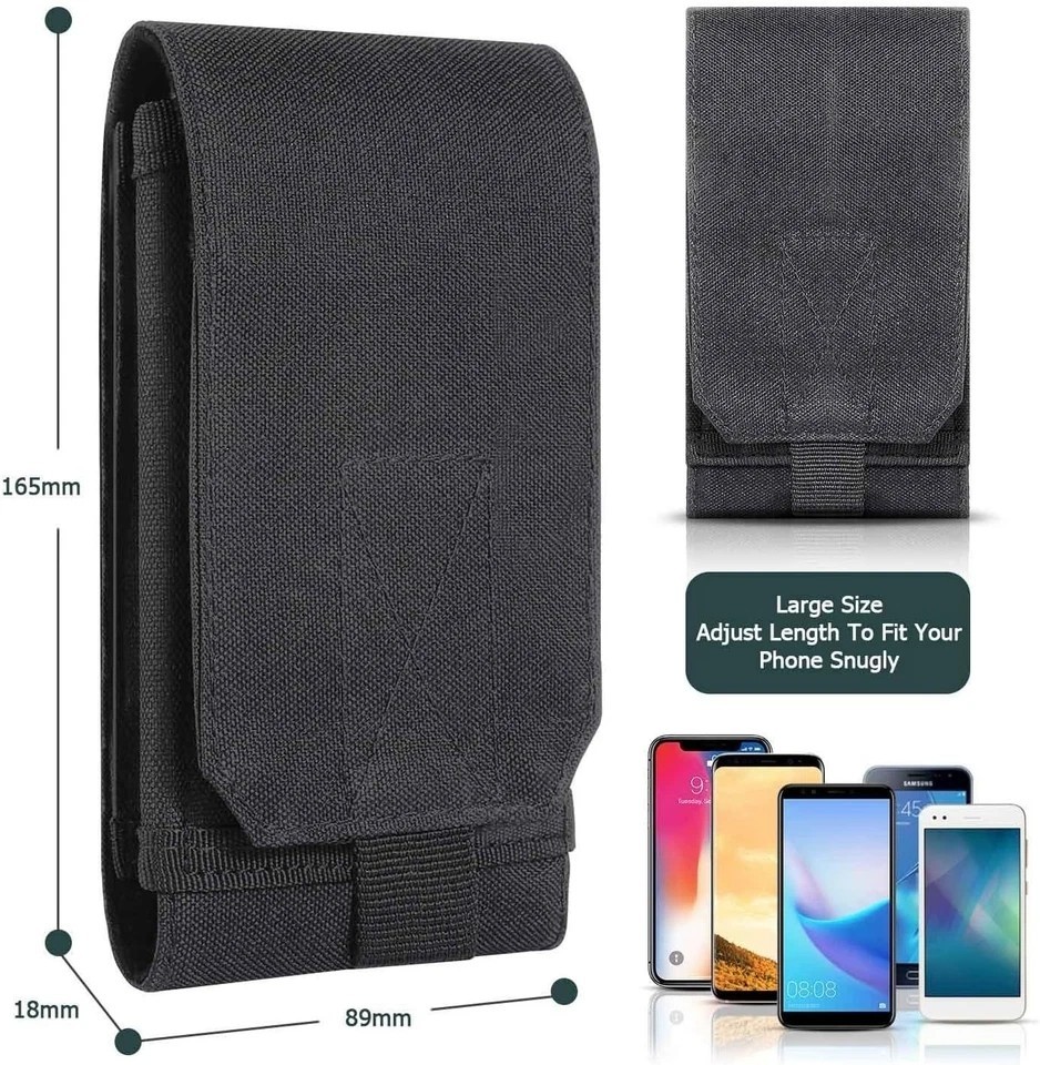Tactical Molle Cell Phone Bag Case with Belt Clip Loop Holster Pouch Carry Cover