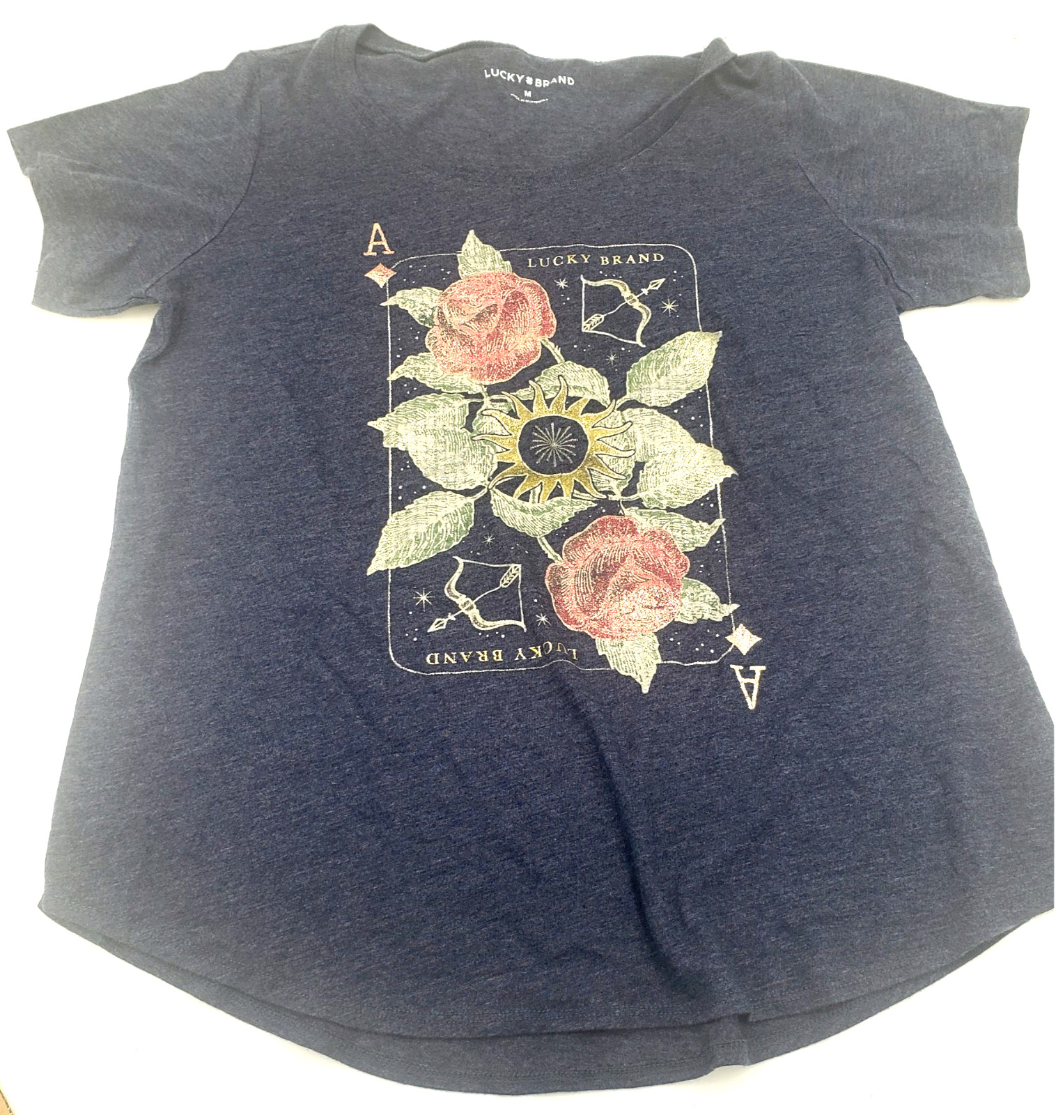LUCKY BRAND WOMEN S GRAPHIC T-SHIRT BUTTERFLY, HEART, MOOD INDIGO – YOU CHOOSE!