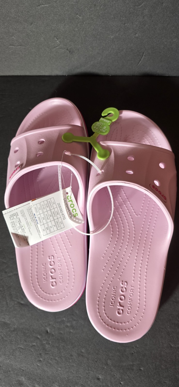 Bayaband Pink Croc Slides, Mens 8, Women’s 10, NWT
