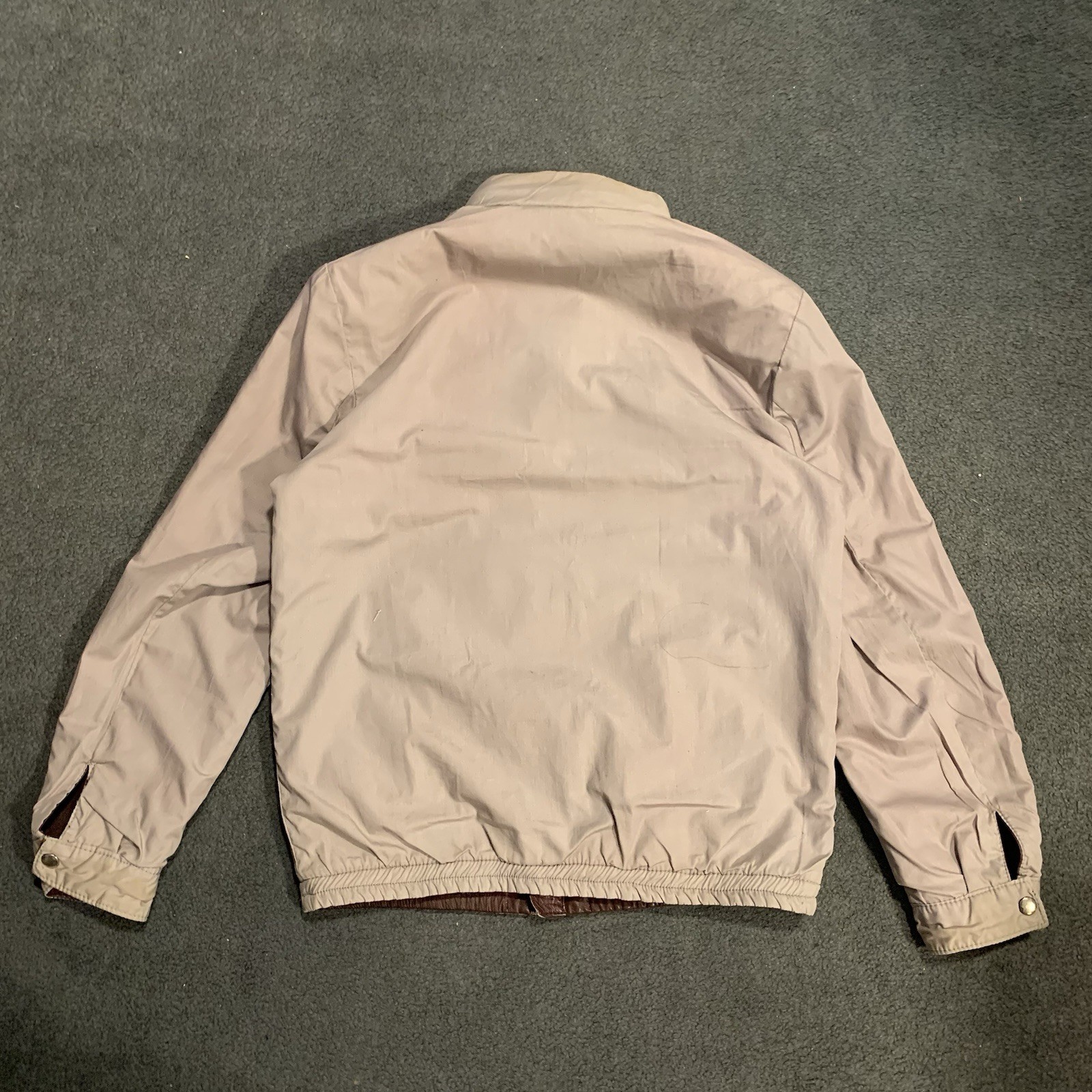 VITAGE 80s-90s REVERSIBLE COW NAPPA LEATHER MOTORCYCLE JACKET SIZE 46 FIT MEDI