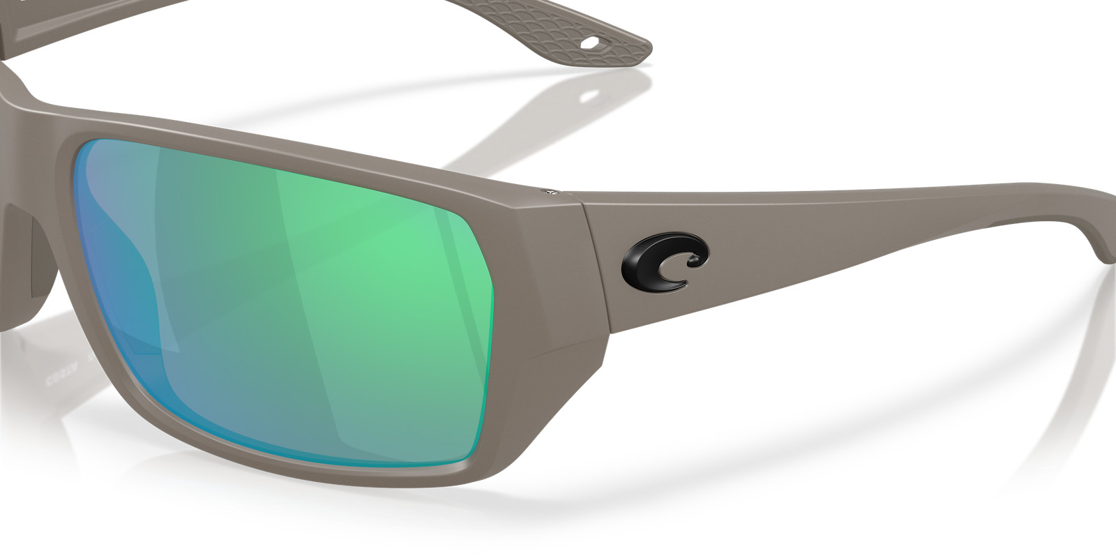 Costa Del Mar Tailfin Matte Olive Shale/Green Mirror 580G Polarized Sunglasses