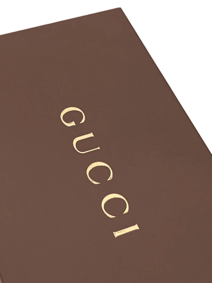 Empty Gucci Wallet Gift Box 8.3″ x 2″ x 4.8″ Brown GG Monogram