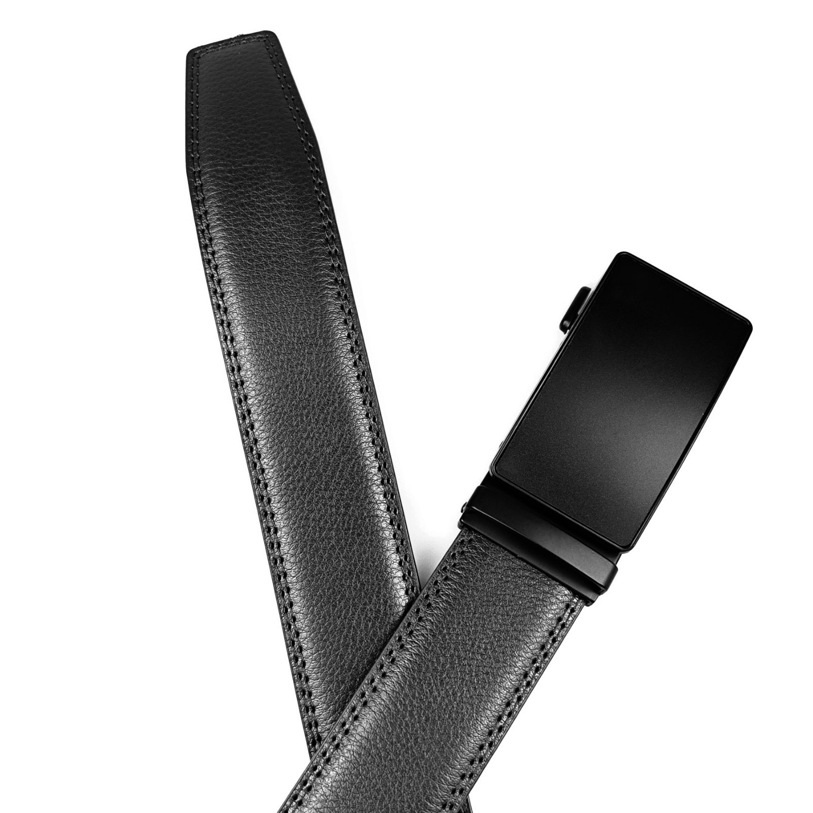 Genuine Leather Mens Ratchet Belt Belts For Men Adjustable Automatic Buckle Ta