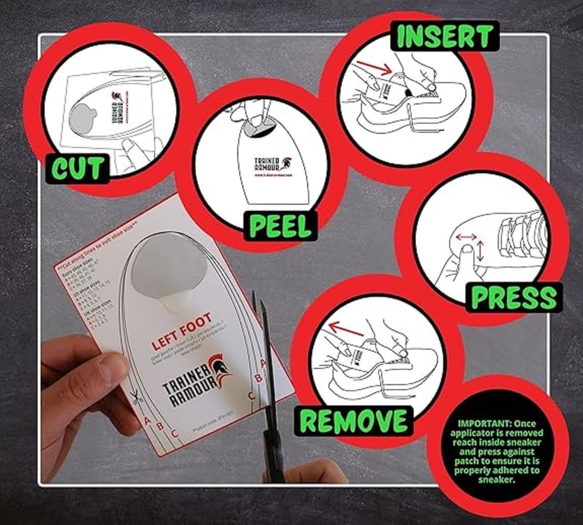 Self-Adhesive Big Toe Hole Repair Patches with Applicator – Shoe Toe Protection