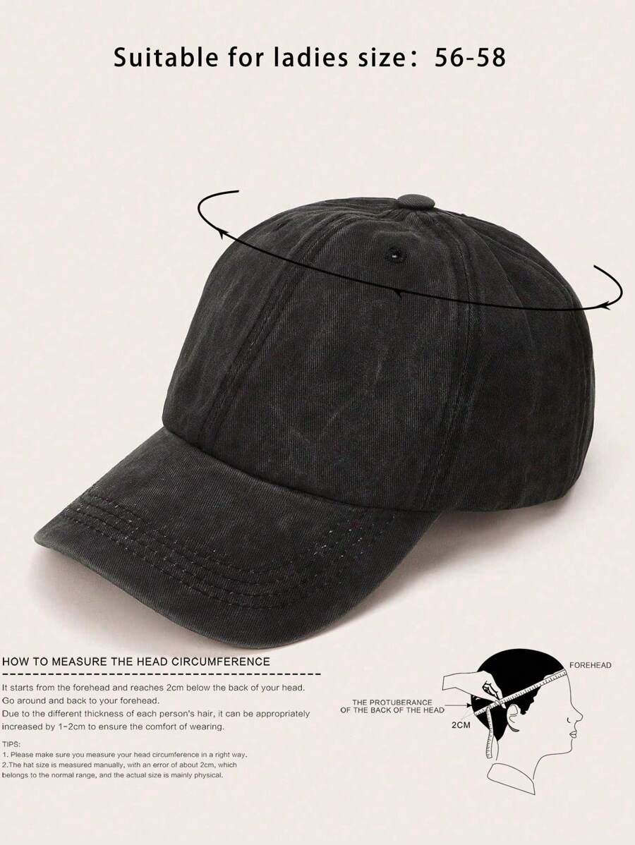 Distressed Baseball Cap Ponytail Unstructured Dad Hat Washed Y2K Anti-UV