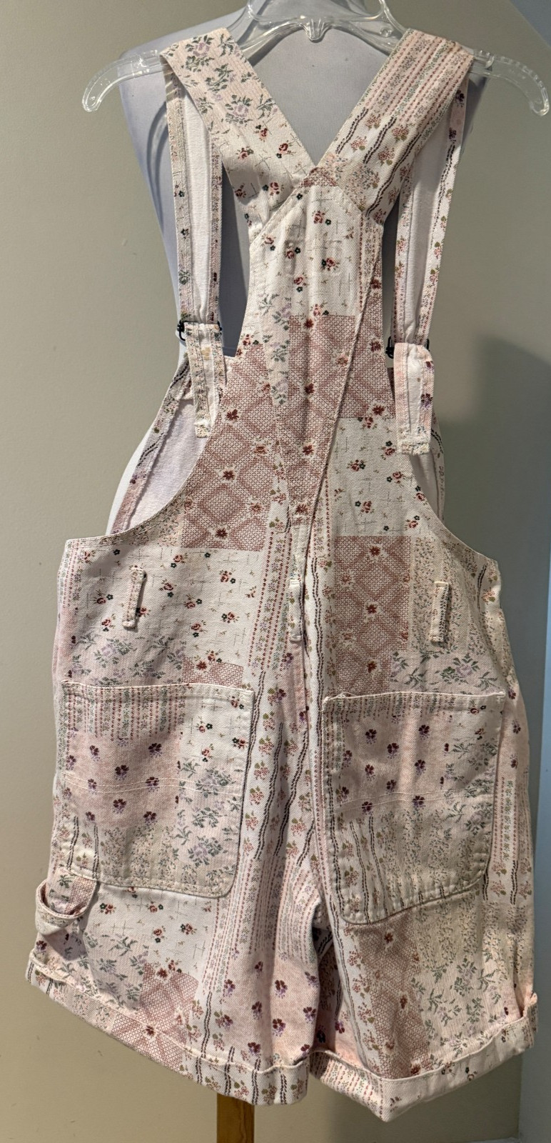 NO PROBLEM Womens Vintage Shortalls Short Overalls Romper – Sz Medium