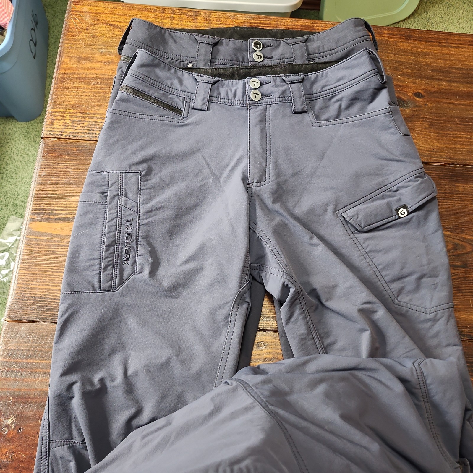 Truewerk T2 Werkpant Men’s 32×36 Blue gray Technical Work Utility Cargo Pants