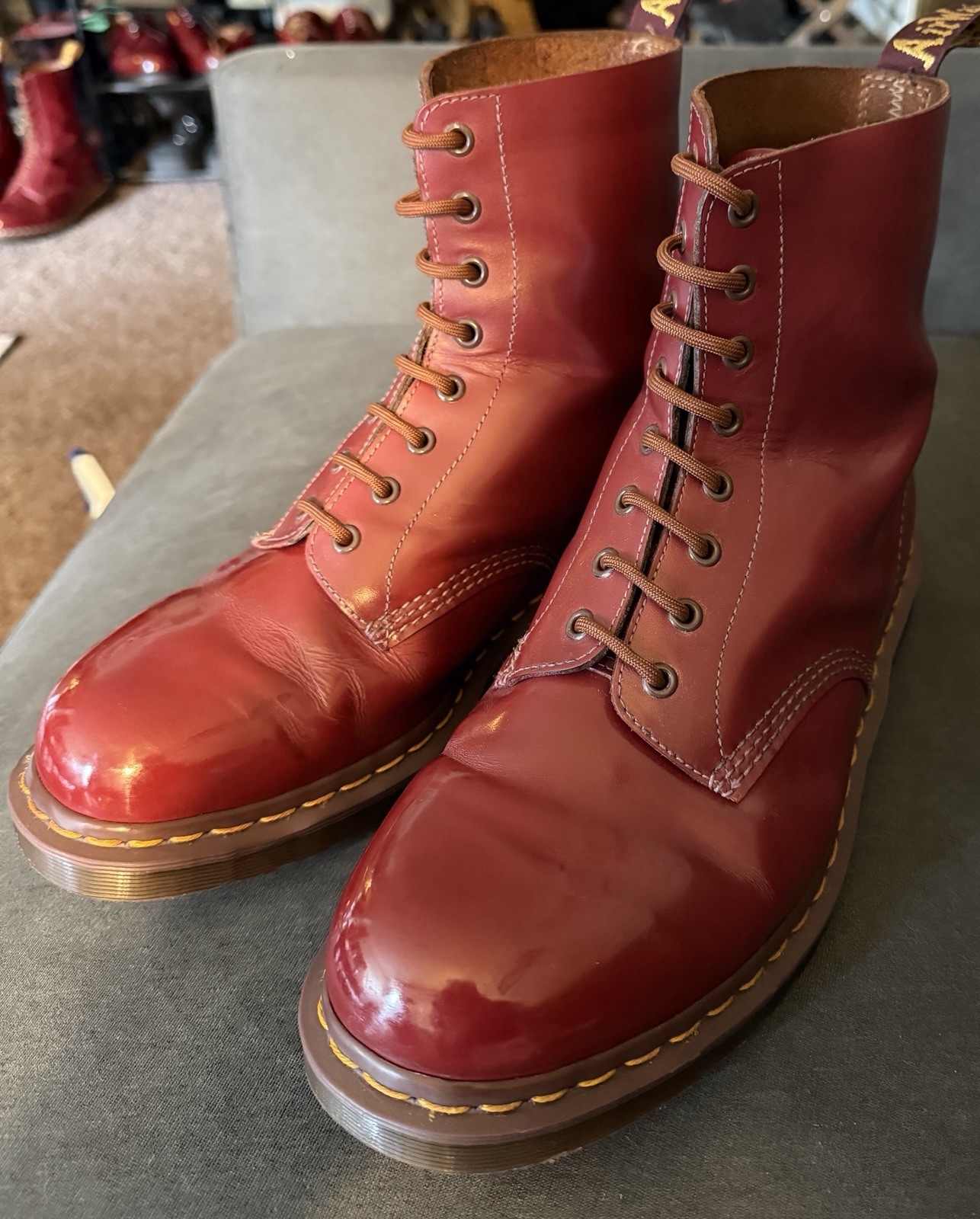 Dr. Martens Modern Vintage Made In England 1460 Red US 13, UK 12. MIE!!