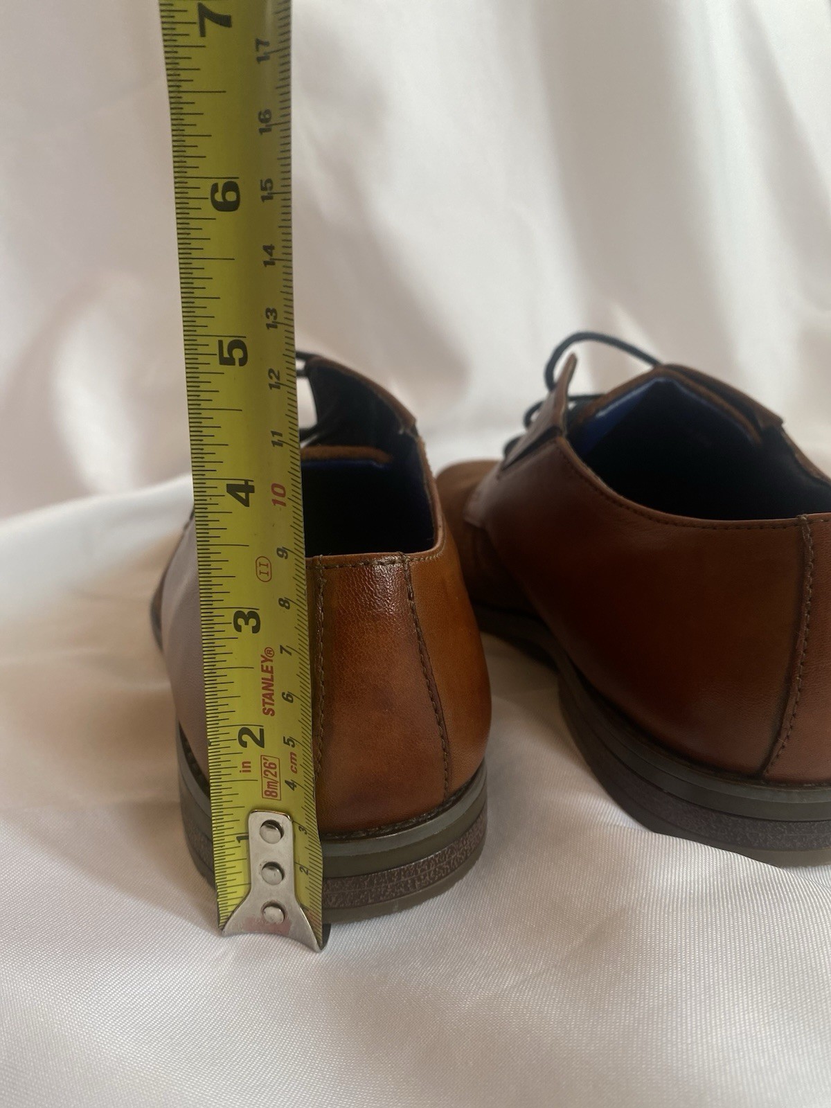 Bugatti Menello Mens Leather Dress Shoes 42 US 9 Cognac Brown Oxford Derby NIB