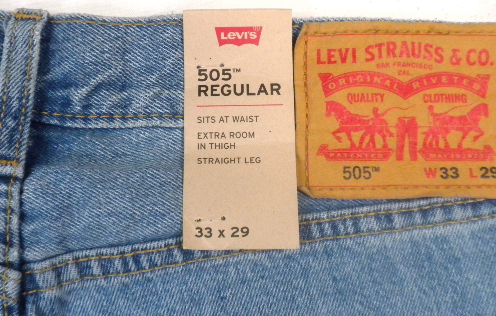 Levi’s 505 Regular Men’s Straight Leg Jeans Size 33 x 29