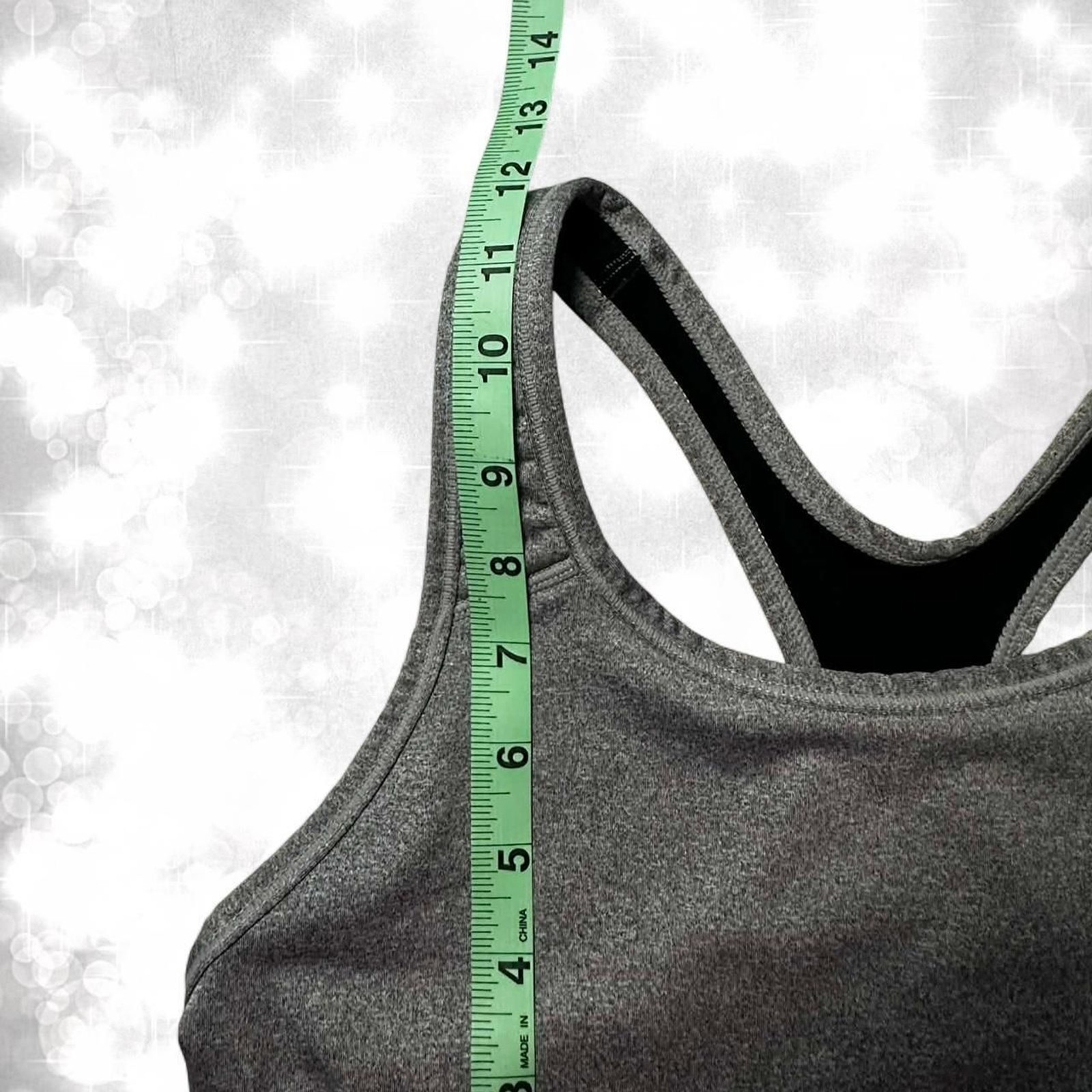 Minimalist style light grey athletic sports bra