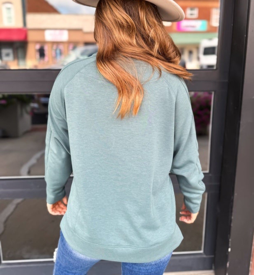 Ash Jade Zenana Size Small Sweatshirt Long Sleeve