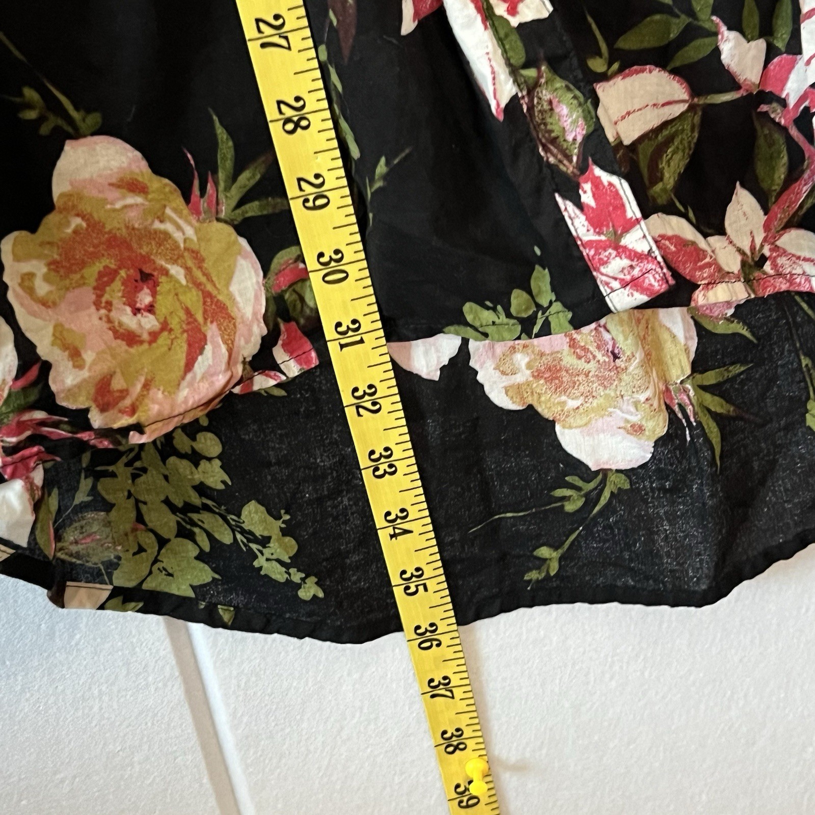 Roman’s Women’s Tunic Blouse Size 18 Extra Large Roll Tab Sleeve Floral Pink