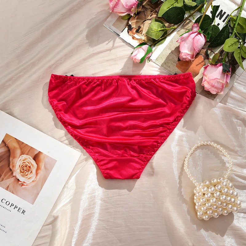 6 Pack Lot Sexy Womens Satin Panties Bikinis Briefs Underwear Ladies Lingeries
