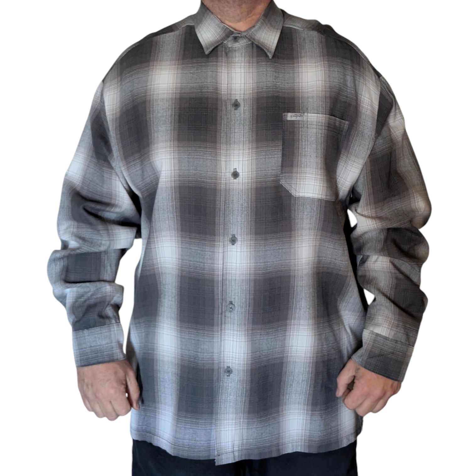 CALTOP OLD SCHOOL FLANNEL VETERANO LONGSLEEVE SHIRT PLAID SM-5X GANGSTER