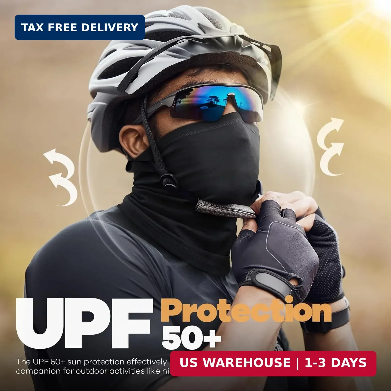 Fuinloth Neck Gaiter, 6 Pack Cooling UV Protection Bandana Face Mask Gator Scarf
