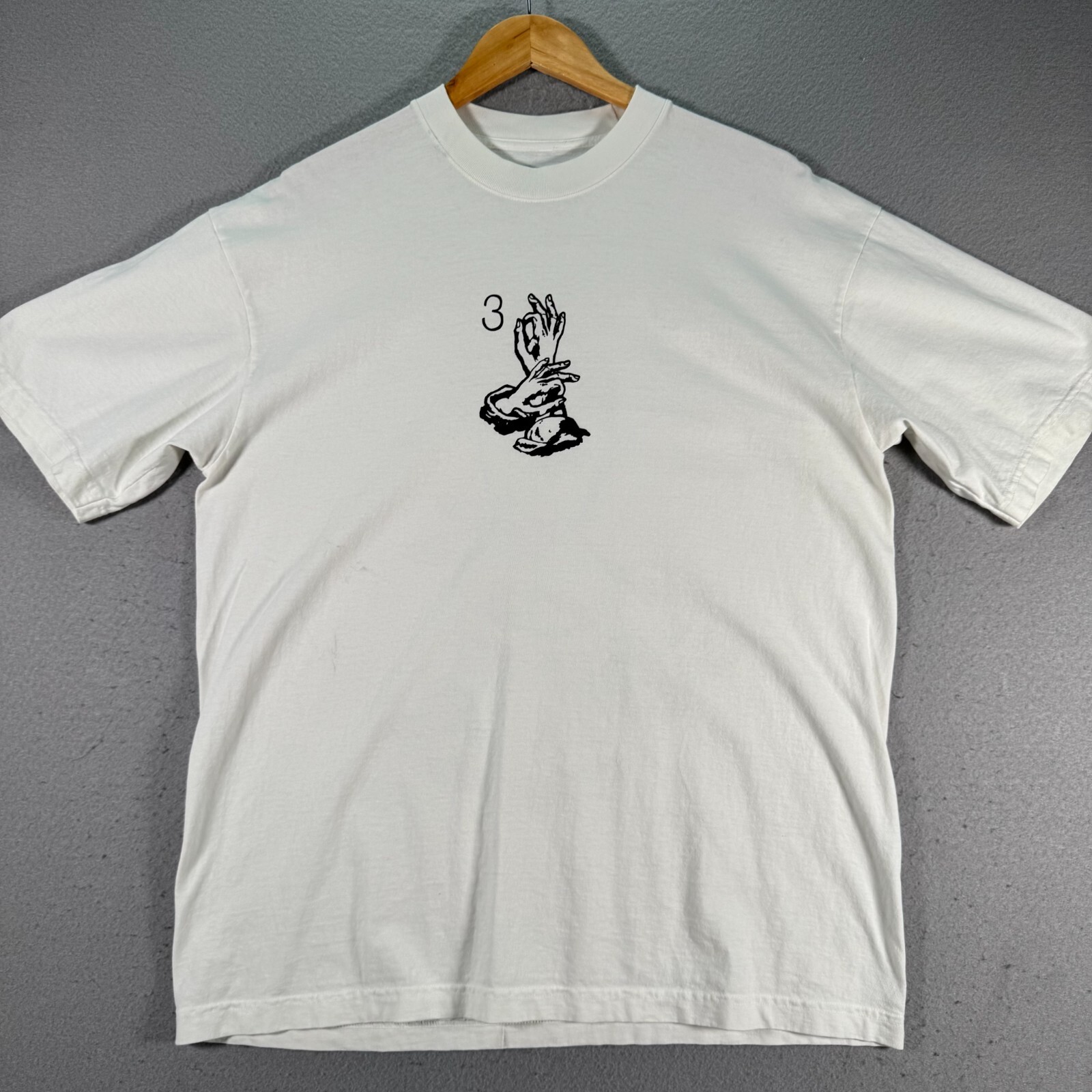 Collect And Select Steph Curry 3 God T-Shirt Mens Large White Graphic Streetwear