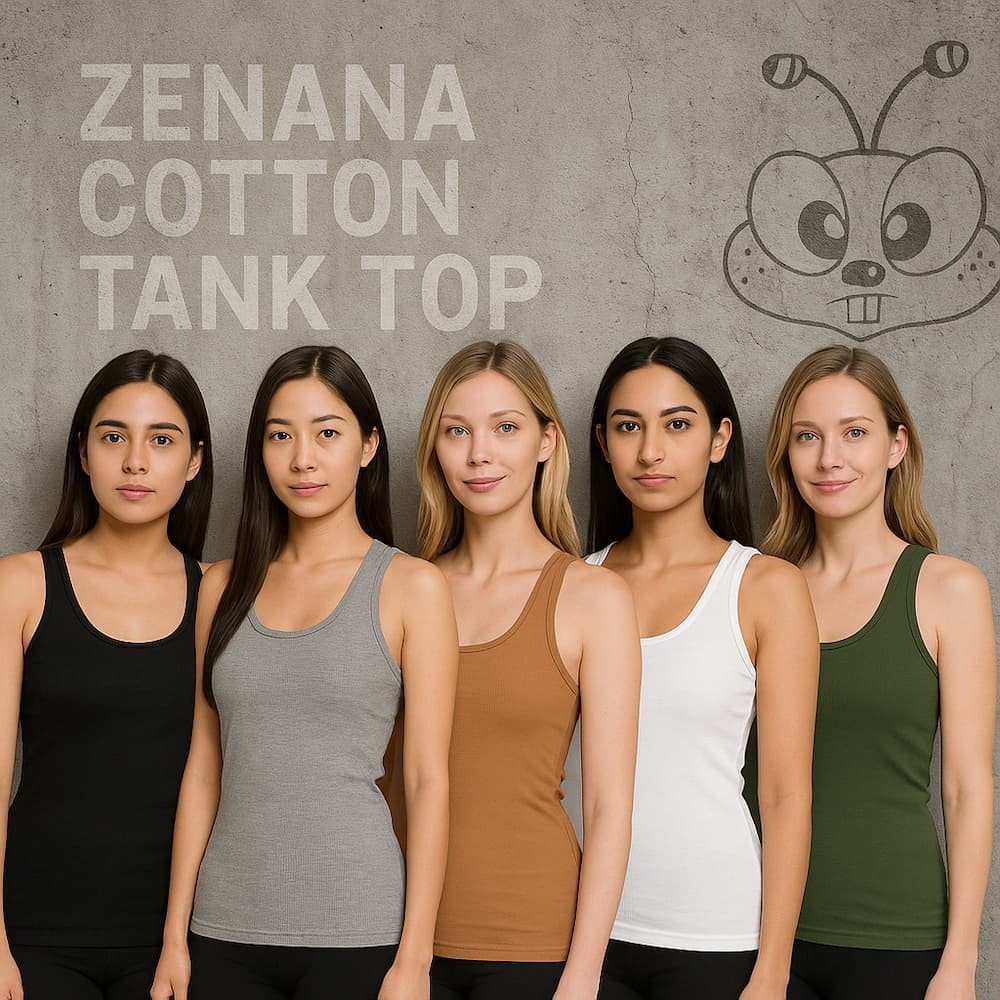 Zenana Ribbed Racerback Tank Top🍯Gym Workout Fitness Yoga Womens Cotton Shirt