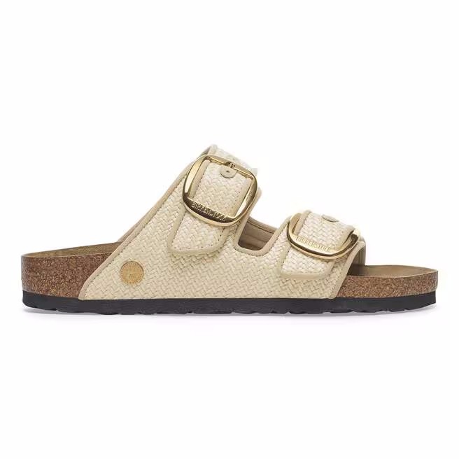 Birkenstock Arizona Big Buckle Textile Sandals 1029042 Narrow – Raffia Naturale