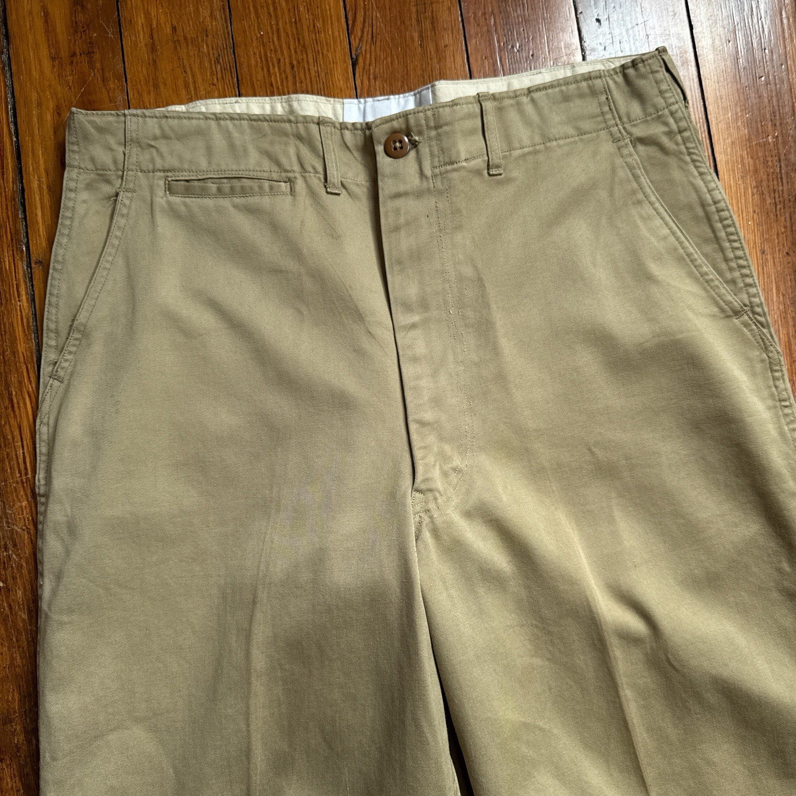 Vintage 50’s US Military Button Fly Khaki Pants Trousers Measured 35×28 Chinos