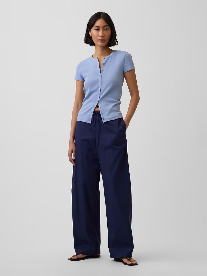 GAP – Poplin Easy Barrel Pants – Sale Off