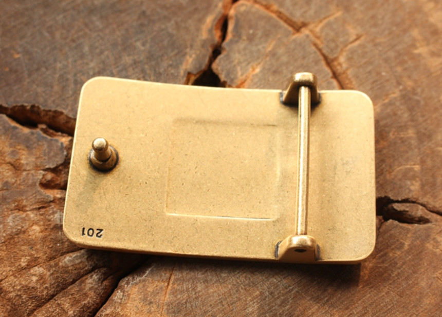 3.8 cm Fashion Men’s Luxury Pure Brass Zodiac Dragon Leather Belt Buckle Width