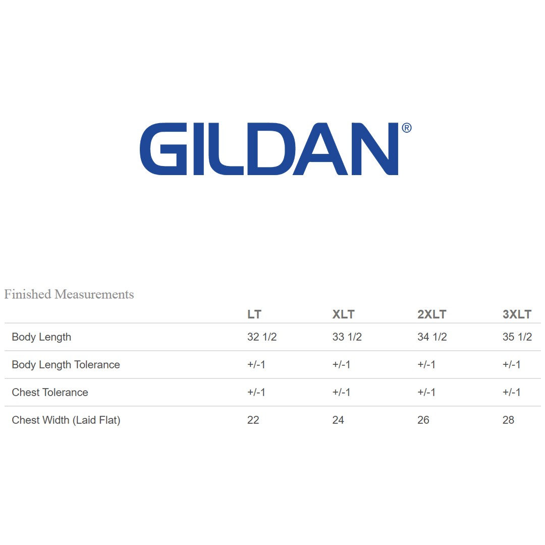 Gildan G200T USA Ultra Cotton Tee Top Short Sleeve Tall T Shirt