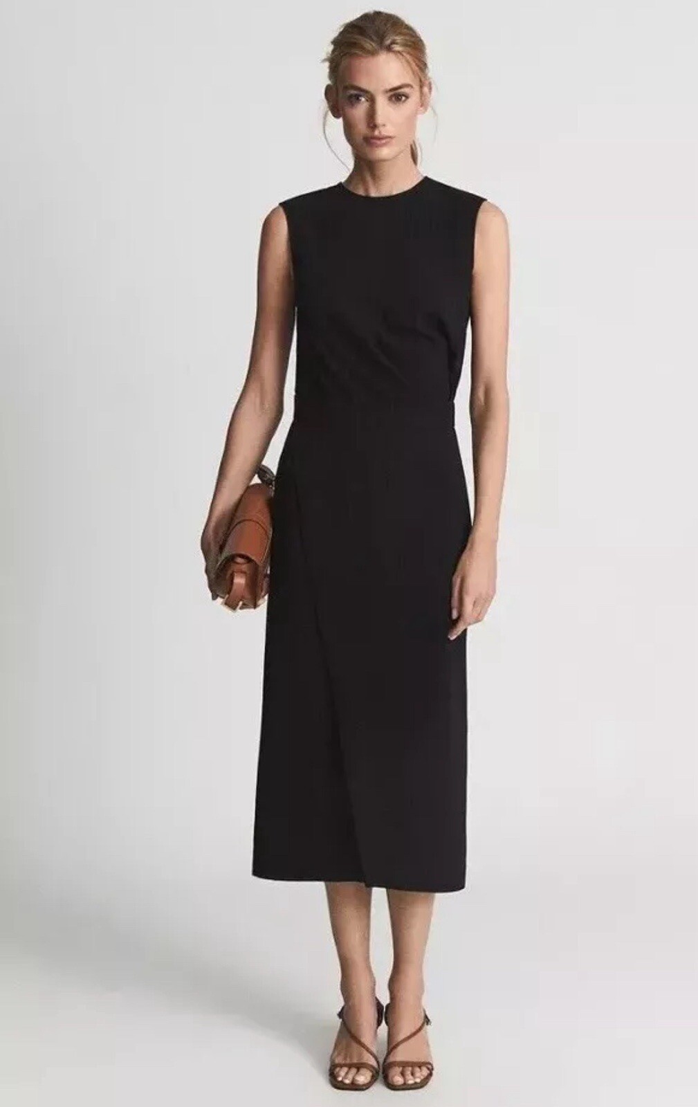 REISS LAYLA SLEEVELESS BODYCON Party Summer DRESS, BLACK Coral Size Uk 4-14 £149