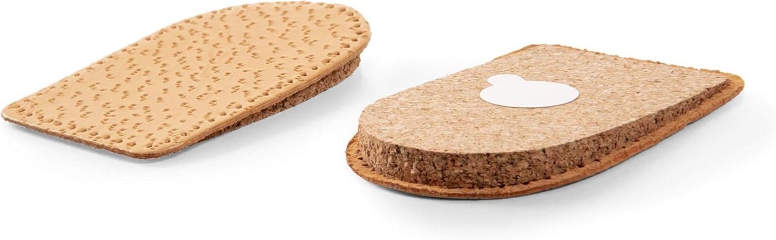 Men’s Orthotic Heel Raise, Natural Cork & Leather, Relief for Achilles Pain