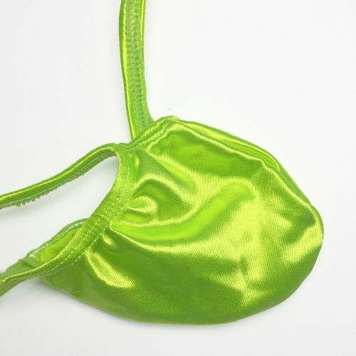 K403Y K403 Grape Smugglers String Thong Bulge Contoured Pouch Shiny Satin Knit
