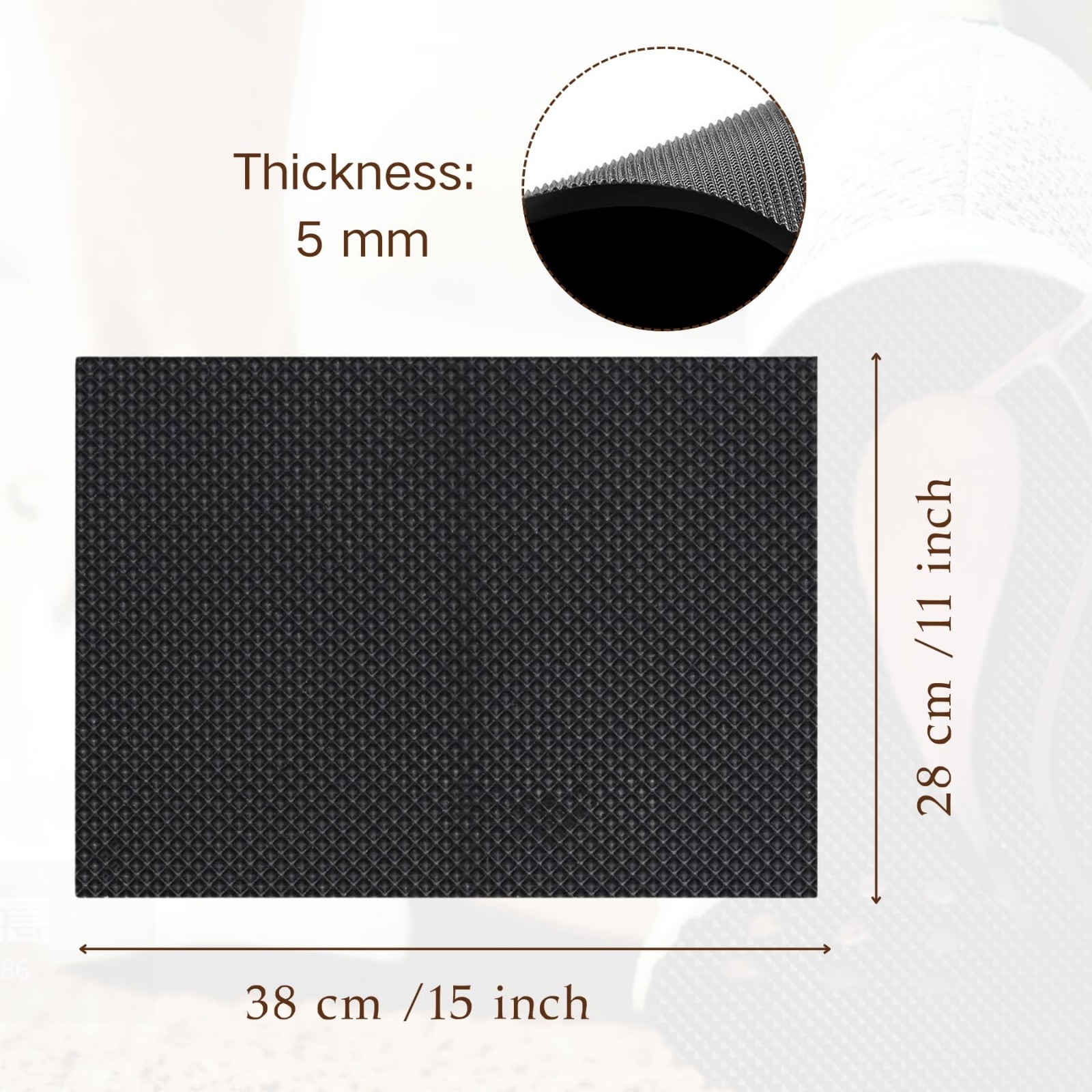 Shoe Sole Repair Rubber Sheet 3/16″ Thick – Replacement Soles for Boots & Shoes