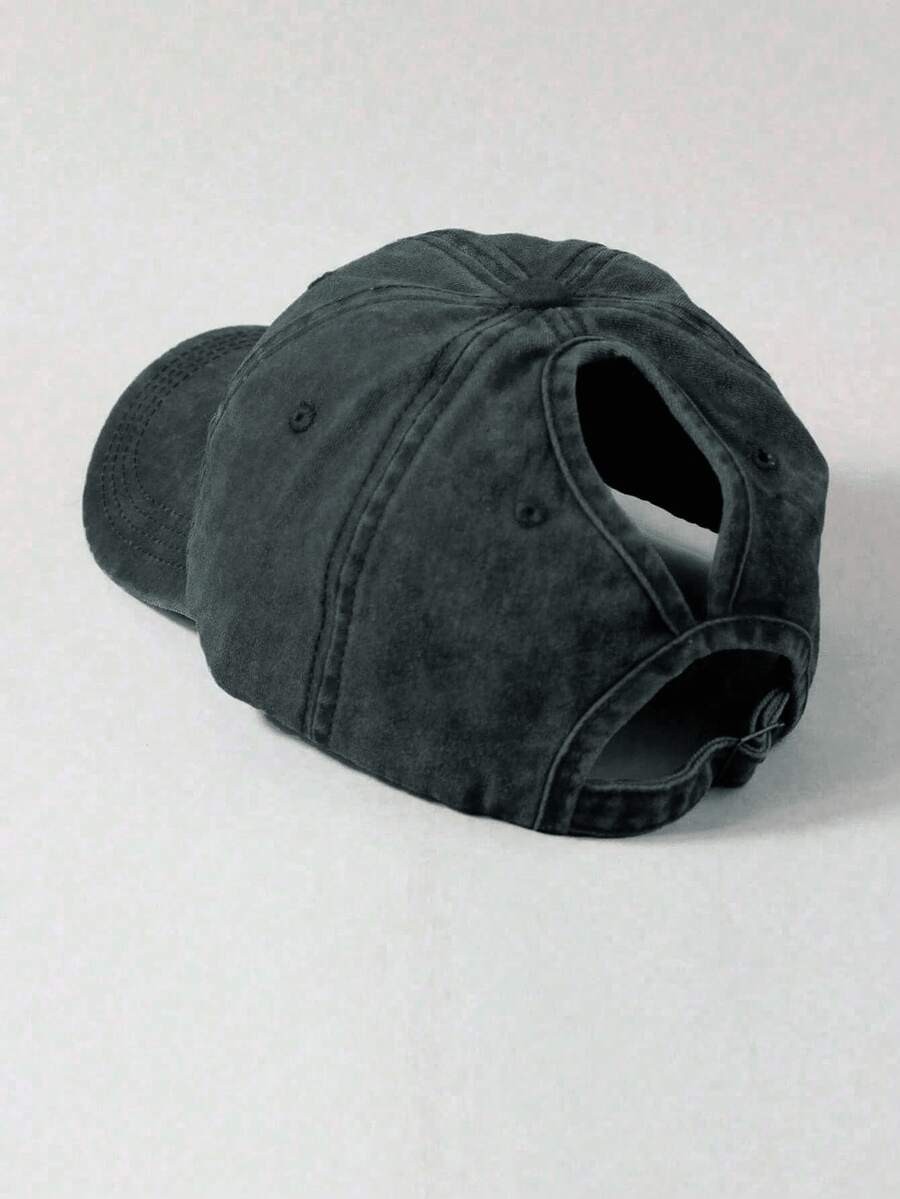 Distressed Baseball Cap Ponytail Unstructured Dad Hat Washed Y2K Anti-UV