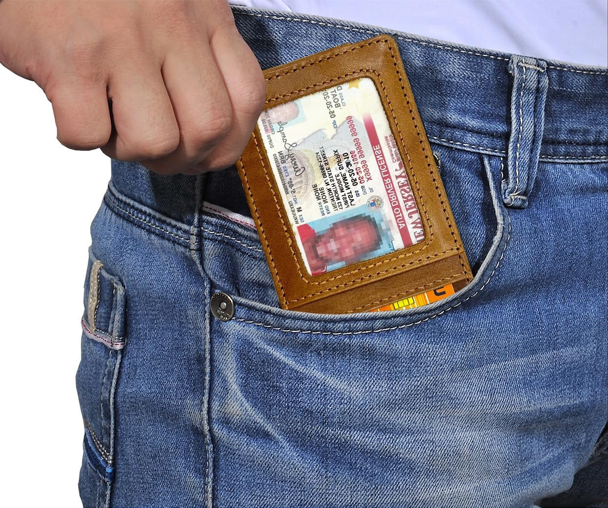 Front Pocket Wallets for Men with Magnet Money Clip RFID Blocking Leather Minima