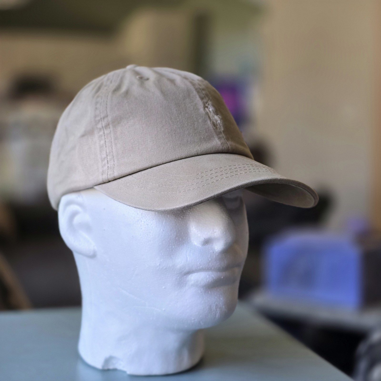 Polo Ralph Lauren Men’s One Size Cotton Chino Adjustable Ball Cap Beige White