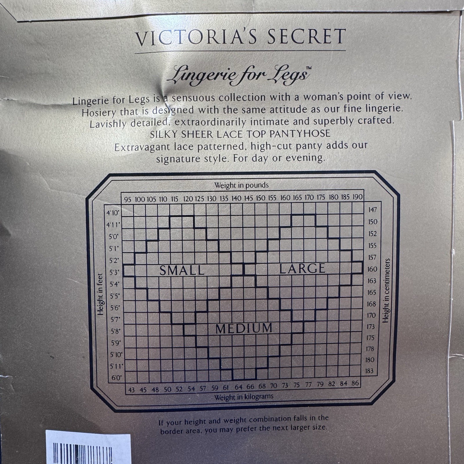 Victoria’s Secret Silky Sheer Lace Top Pantyhose Buff Small Hosiery NIP