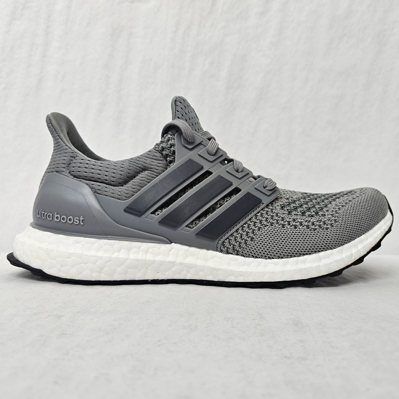 Adidas Ultraboost 1.0 Running Shoes Primeknit HQ4200 Grey White Mens Size 12