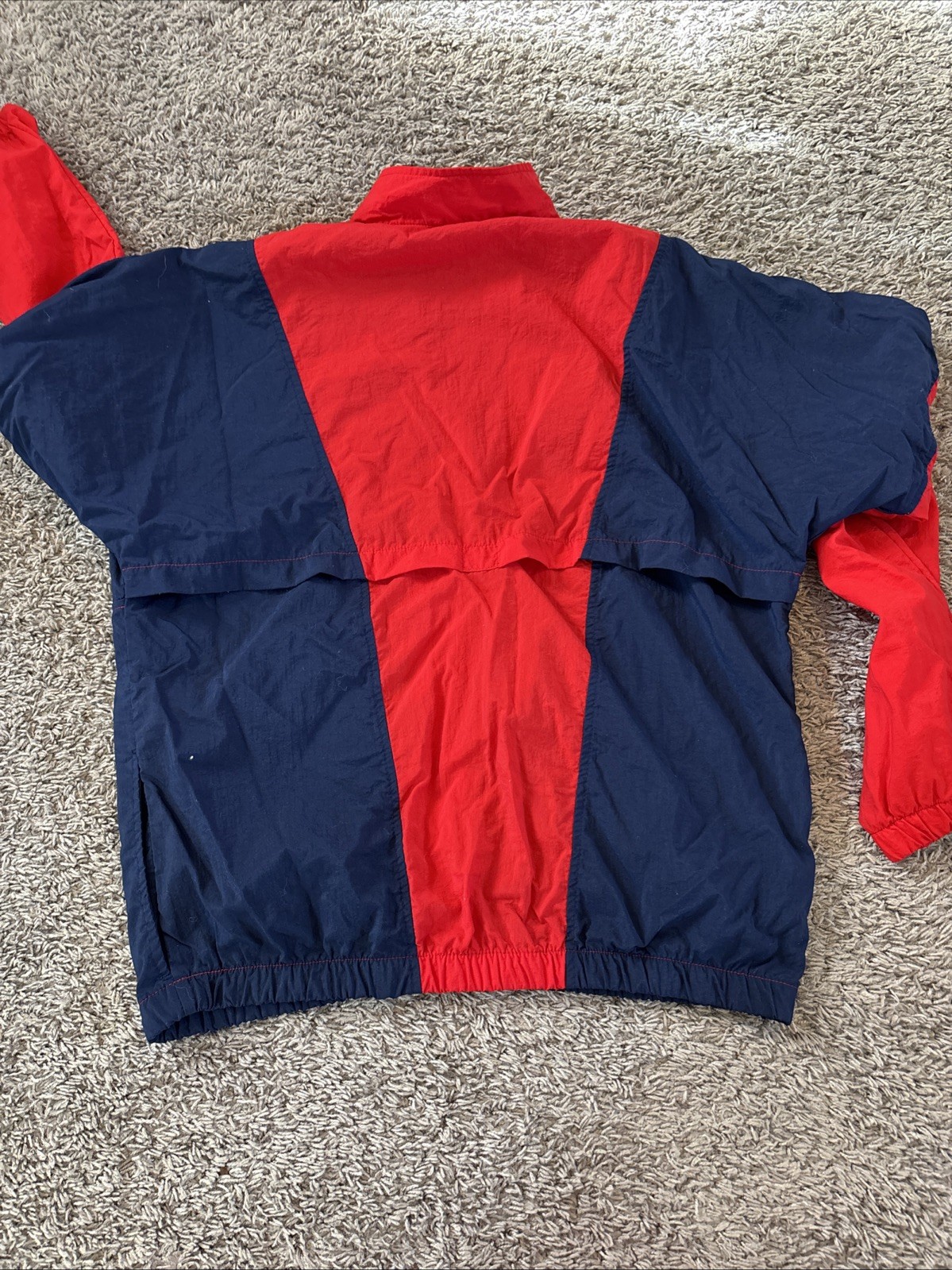 Vintage 80s 90s Nike Windbreaker Pullover Jacket Mens M Blue Red Block Sleeve
