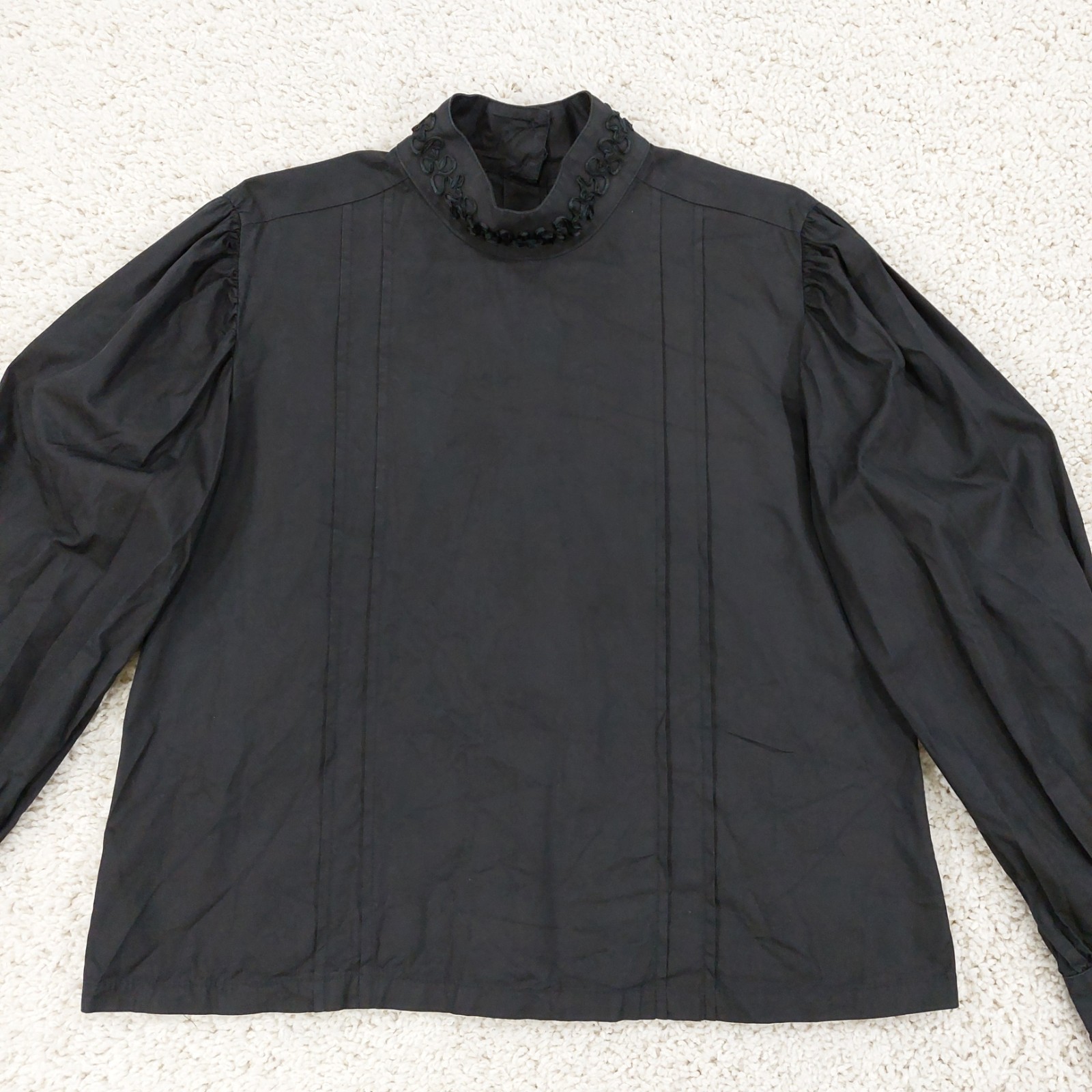 Wah Maker Black Blouse Womens Large, Edwardian, Victorian, Pioneer, Steampunk