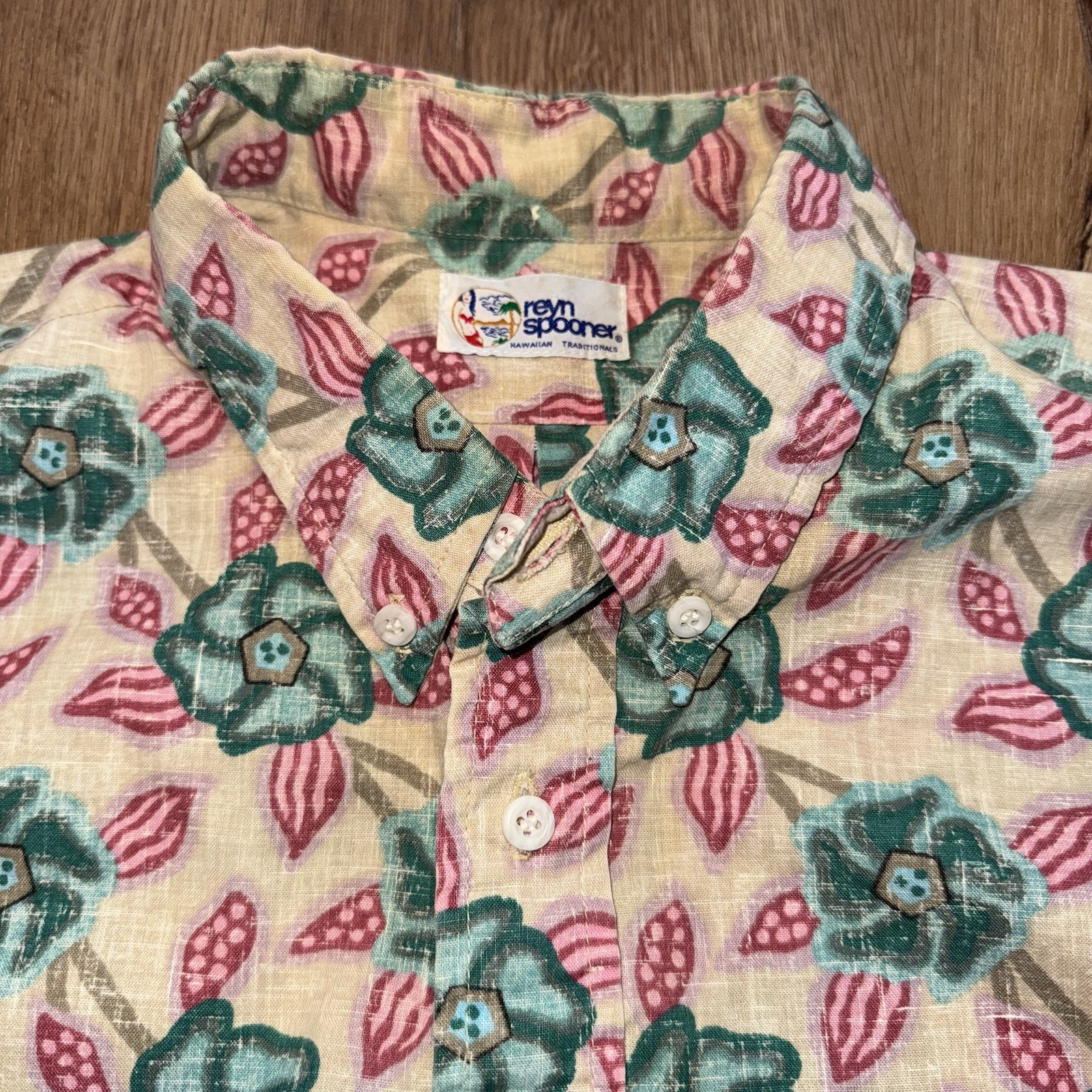 Vintage Reyn Spooner Shirt Mens XL Floral Print Cotton Pullover Style 80s 90s