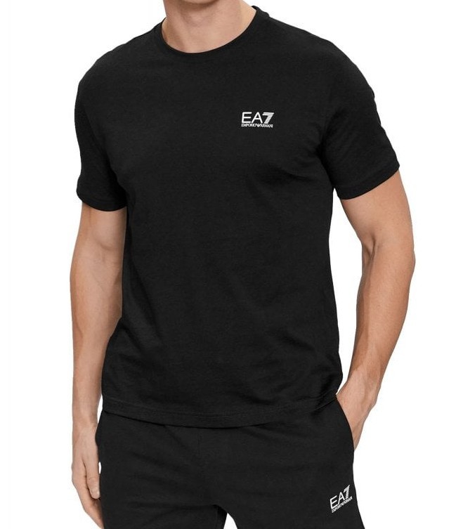 Emporio Armani Black Men’s Cotton EA T-Shirt stripe prnit Size M*L*XL*2XL,3XL
