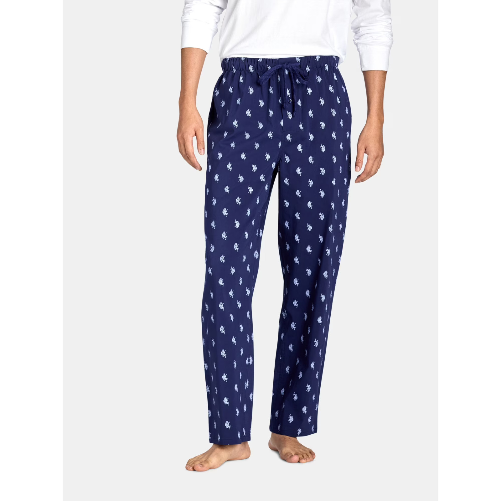 U.S. Polo Assn. SIZE 2XL 51 Men’s Two Pockets Machine Washable Pajamas, Blue NEW