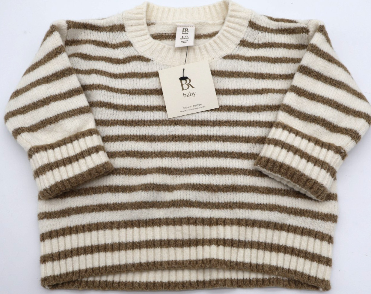 Banana Republic Baby Organic Cotton Cashmere Striped Sweater 6-12 Months NWT