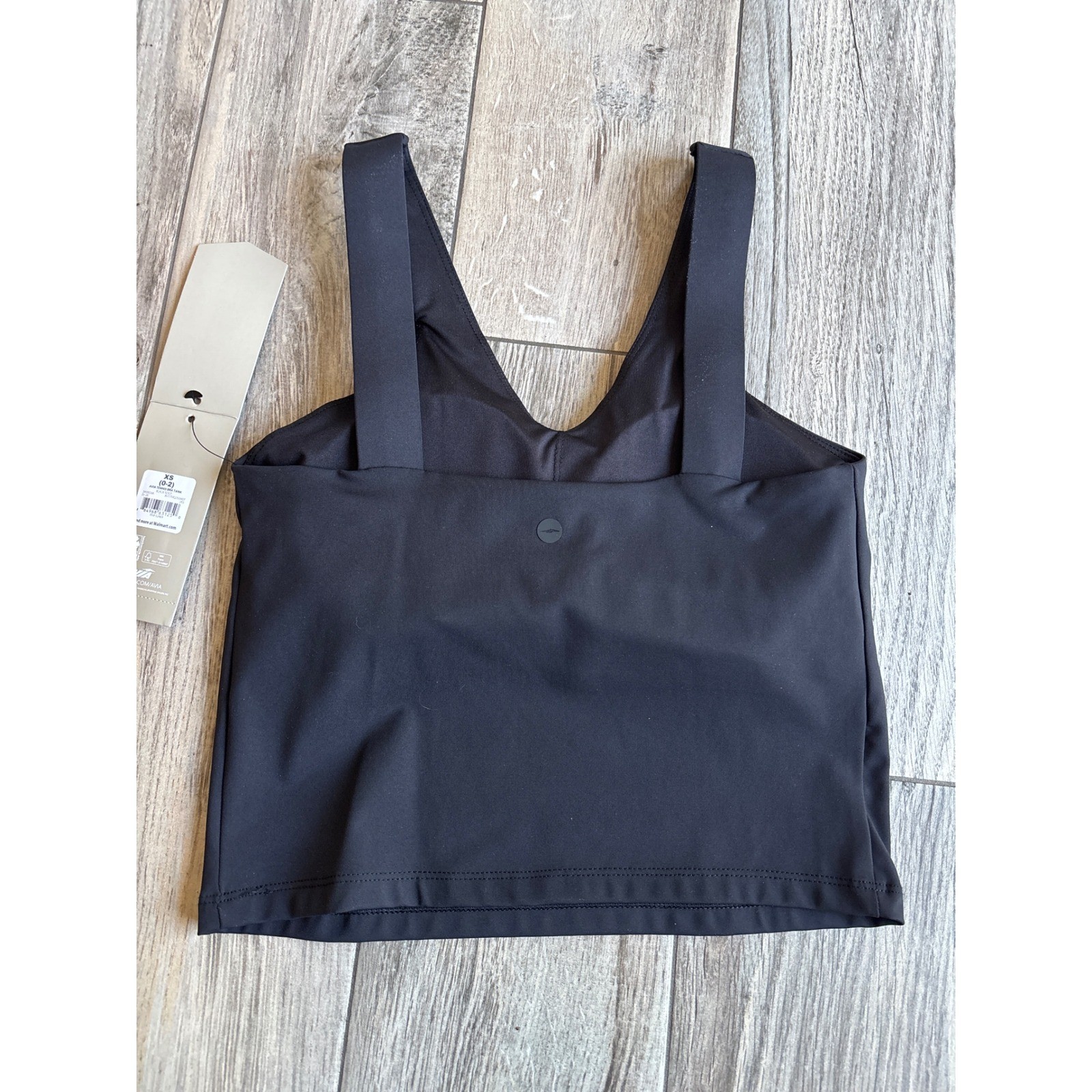 Avia Tennis Bra Tank Women XS Black NWT Built-in Bra Removable Cups AV17HQ260407