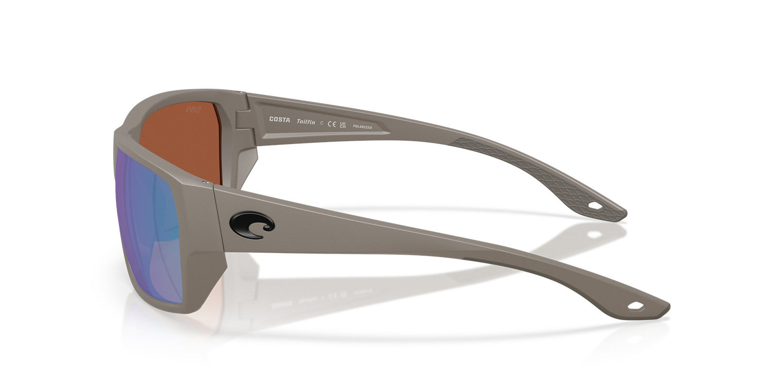 Costa Del Mar Tailfin Matte Olive Shale/Green Mirror 580G Polarized Sunglasses