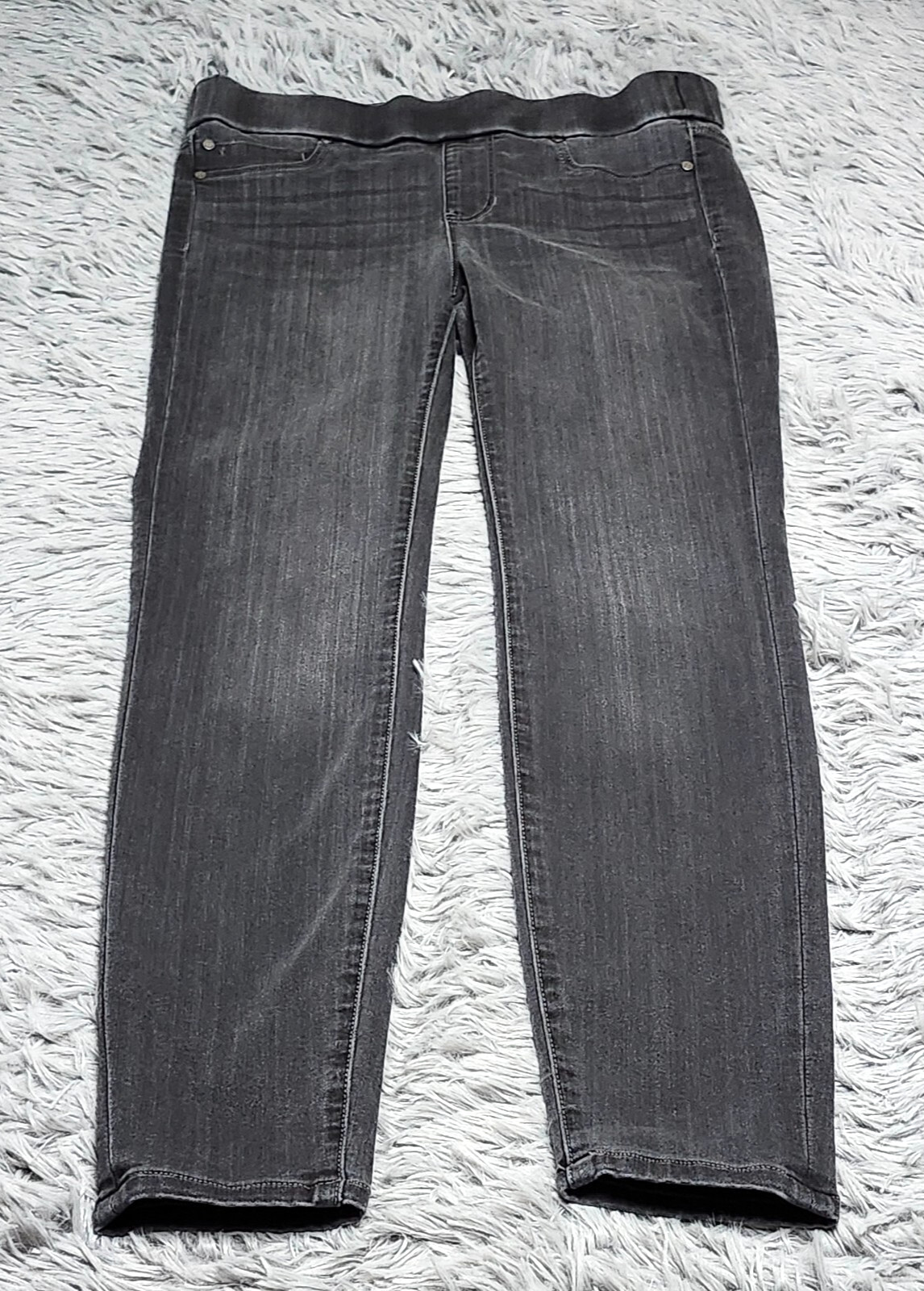 Liverpool The Skinny Pull On Jean Sz 4 / 27 Meteorite Gray Stretch Jegging Jeans